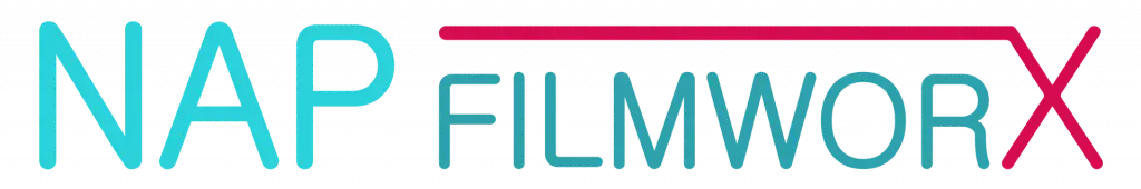 Schriftzug NAP | FILMWORX in klarer Darstellung.